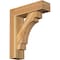 Ekena Millwork Merced Block Rough Sawn Bracket w/ Offset Brace, Western Red Cedar, 6"W x 20"D x 24"H BKT0604X20X24MRC05RWR - alternate 1